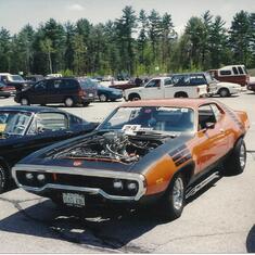 Bro John and I at the Goffstown Plaza car show in early 90's a