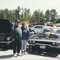 Bro John and I at the Goffstown Plaza car show in early 90's