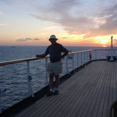 Sunset on the cruise