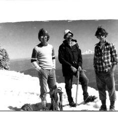 On summit of Mt Hood with Jeff and John