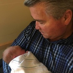 John and first grandchild, Hollis (2017)