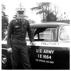 John Charles von Colln as an MP in Verdun France about 1958