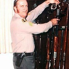 John Hanging up his gun 1977