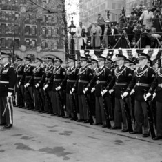 HonorGuard-forQueenInNY1957-JohnfrontSecondFromRight2