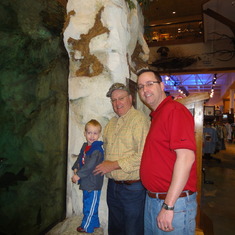 A great day in FLA - Hanging out at the Bass Pro Shop.  NOt sure who had more fun that day- Beanpa or Jack!