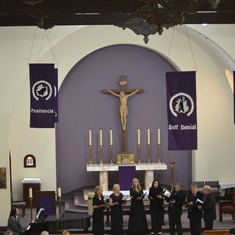 John accompanying singers at Lenten concert presented by North County Opera Soiree. March 10, 2013 at St Mary's Catholic Church in Oceanside