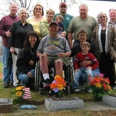 Bennett Family at the Placing of Jan's Gravemarker