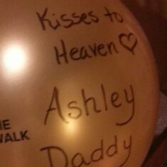 Memory balloon for Dad and Ashley