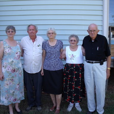 John's Family Reunion in September 2010.  Linda, John, Hazel, Earsie and Bruton.