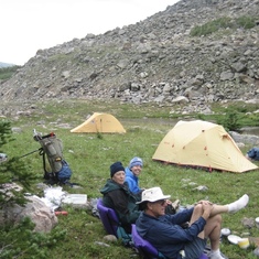 John and Lori’s special camp spot, above Arapahoe Glacier.
