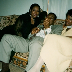 Daddy hanging out with Gina & Gaynell a long time ago.
