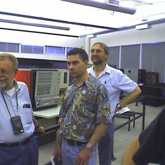 John enjoying taking some SHARE and IBM friends through the Computer History Museum August 2008