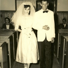 John walking his daughter Beatrice down the aisle in 1962.