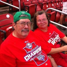Dad and Mom at the Phillies game!