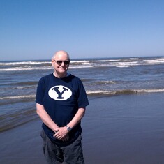 Johnny at Ocean Shores, Washington on a trip with his children!