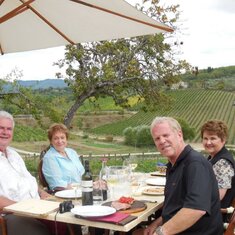 Lunch in Tuscany at grape harvest time