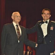 John with Kirk Adams at Sheppard Air Force Base flight school graduation