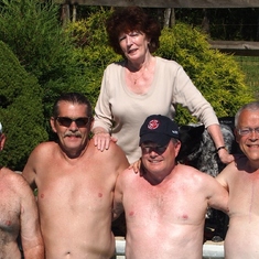 Bob Cissel, Michael, Michael's sister Fransis, Andy Pope and Scott Kruse in the summer of 2013.