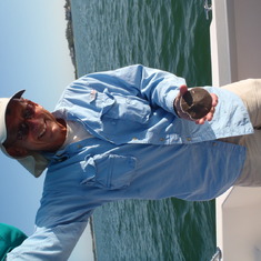 Dad and Sand Dollar catch