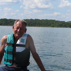 John on the boat at the Ritter Reunion - Lake Tablerock, Missouri 2011