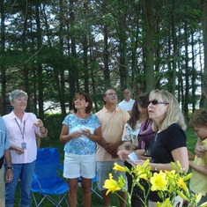 Butterfly Release at John's Memorial Service at the old farm in Morristown, IN