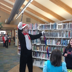 John as the Cat in the Hat for the Madison County Libraries. Feb, 2015