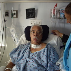 Kenny, February 2009.  First phase of rehabilitation due to the stroke and trachea...