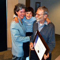 The Krauskopfs at Tillyer Award ceremony, 2004