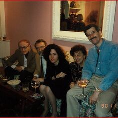 Thanksgiving, 1990, with in-laws-to-be.  Murray Greene, John, Sharon, Ruth Greene, and Sharon's brother Roger