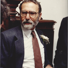 At daughter Jill's wedding, October 1987