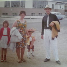 Sylvia, Mom, Nadya and Dad, circa 1965, in front of the former Sir James Dunn school.
Wawa had become home to our parents - they had seen many changes over the 53 years of living here.