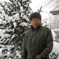 The Russian at 87. Shovelling snow for me.