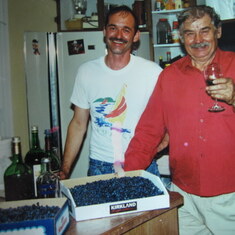 Just arrived in Calgary with mounds of blueberries and blueberry wine made  by George. This was an annual trip Mom, Dad and George did every summer for several years.