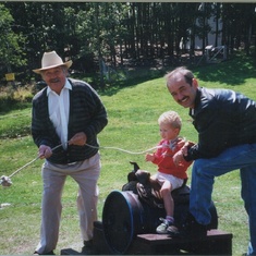 Lassooing at Butterfield Acres - Opa shows Ben how it's done