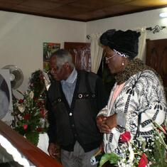 Mourners paying their last respects