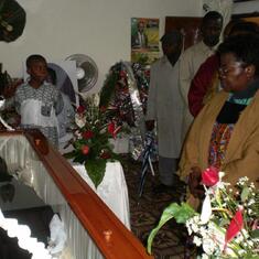 Mrs Dorothy Njeuma viewing the corpse