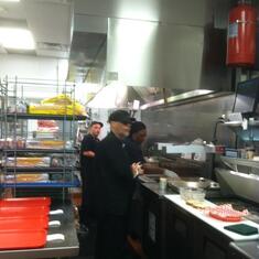 John doing what he loved the most cooking at Hot Rod's Diner