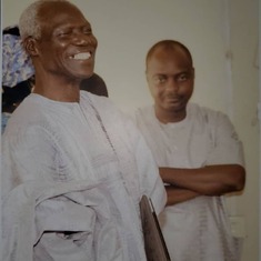 Baba with his son-in-law Joe Anuga