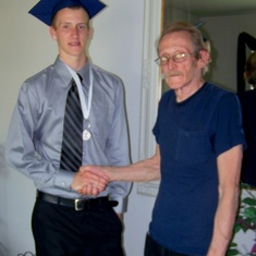 The day of Billy's high school graduation. Proud father/son moment!