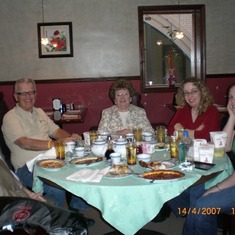 John with his Sister Barb, her husband Dave, and Heather and Britt.