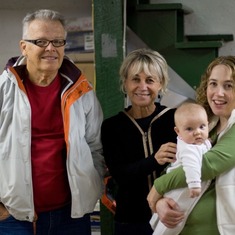 John and Pam with daughter Heather and granddaughter Nora.