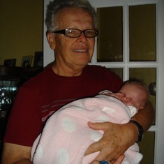 John with newborn granddaughter Nora.