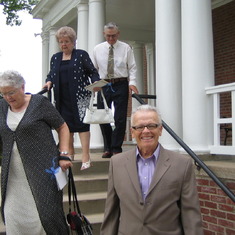 John with Irene Johnson, Barb Jensen & David Smith at the Flaherty/Estes wedding - June 11, 2011