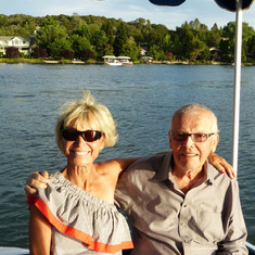 Pam and John cruising Lake Wildwood July 2017