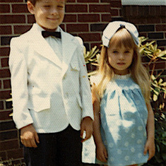 1972. John with sister, Jenny