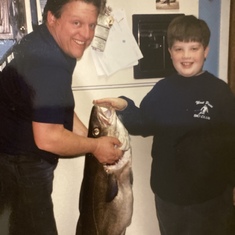 Boys loved when dad brought home his Cod fish catch.