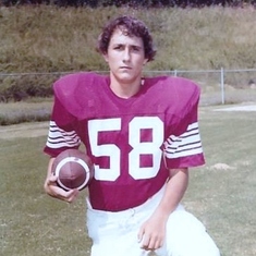 John as a "jock" during his brief tenure as a Saks High School football phenom!
