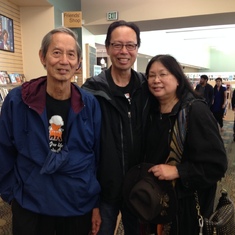 Uncle John with Richard and Marilyn - Foster City, Ca 2015