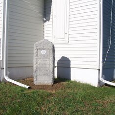 2013JULY26 Histoical Monument moved to NE corner of church - just north of GLENCOE cemetery