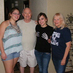 Sam and Ann with his grand-nieces Ashley and Shanel